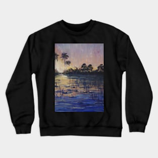 African sunset - Oil Crewneck Sweatshirt